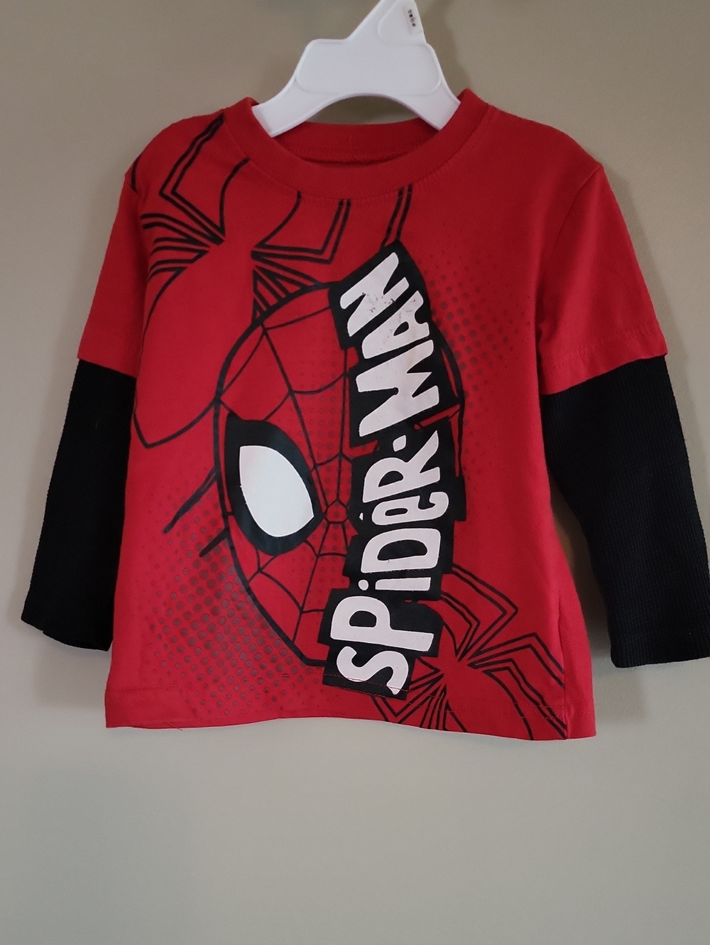 Spider Man red & black long sleeve tee shirt